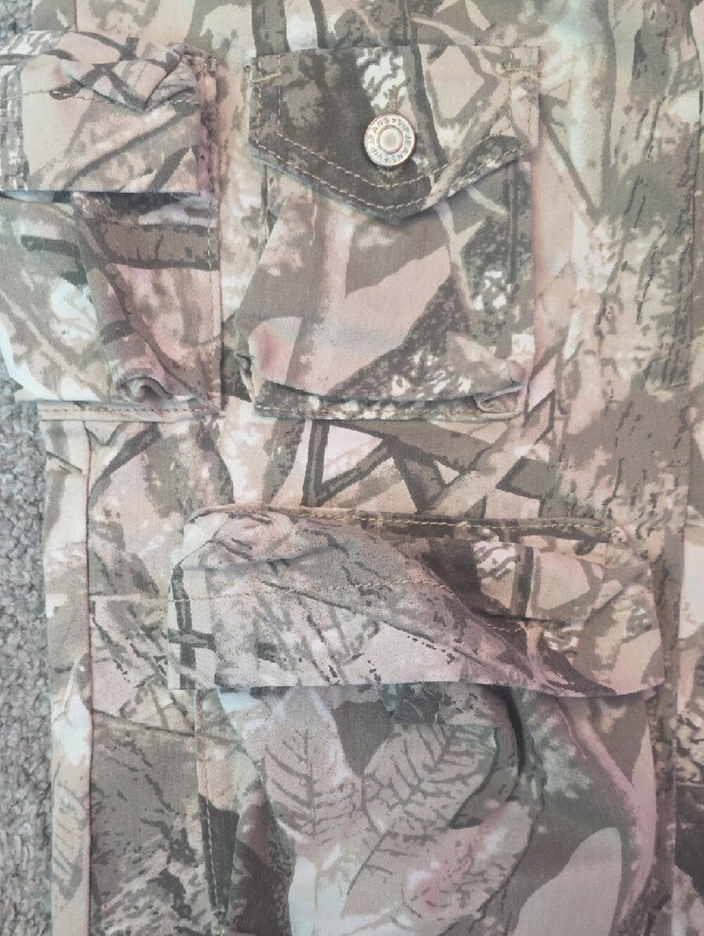 VIP Jeans Women's Camouflage Waistband Pants - Beige/Olive Camo - Picture 4 of 9